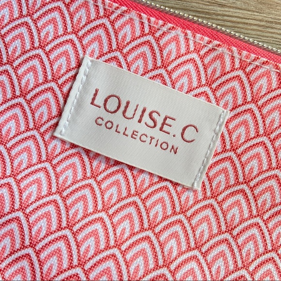 LOUISE. C COLLECTION PINK ZIPPER POUCH/COSMETIC BAG/MAKEUP BAG, PINK, BNWT - Picture 3 of 5